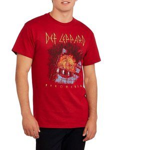 Def Leppard Pyromania UK Logo hard metal rock Official cotton T-Shirt L NWT